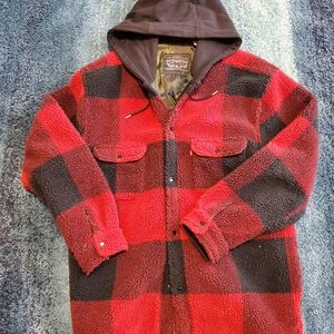 Levi's Hooded Sherpa Shacket / Overshirt L